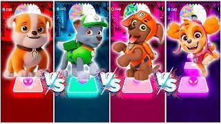 PAW Patrol - Rubble  Rocky  Zuma  Skye  Tiles Hop EDM Rush