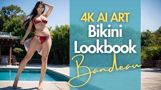 [4K] AI ART video - Japanese Model Lookbook - Bandeau Bikini 2