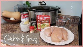 Crockpot Chicken and Gravy | Dump and Go Crockpot Meal | Chicken Crockpot Recipe