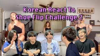 Korean React To Shoe Flip Challenge TikTok Compilation2