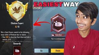 Easy Way To Complete Chicken Master Title | Chicken Expert Achievement In Pubg Bgmi