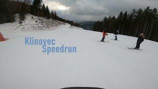 Klinovec Ski Speedrun on nearly empty piste