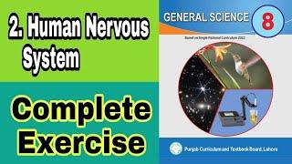 Class 8 Science Chapter 2 | Human nervous system | solved exercise | ilmi darasgah