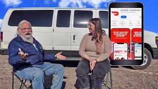 How She Makes $40K/Year Living in a Van Delivering Food - DoorDash!