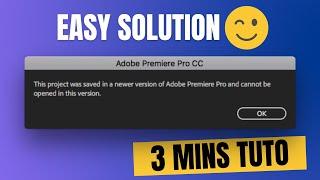 This project was saved in a newer version of adobe premiere pro (SOLVED!)