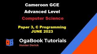 CGCE AL Computer Science - June 2023 Paper 3 Programming Task Solution 1