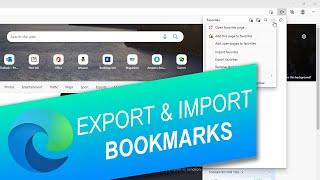 How to Export and Import Bookmarks in Edge