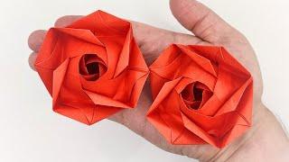 Origami ROSE tutorial  How to make a paper roses