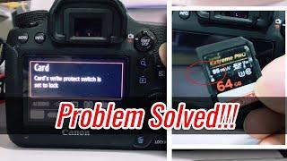 How to fix Memory Card Protect Switch is set to lock | Card's write protect switch is set to lock