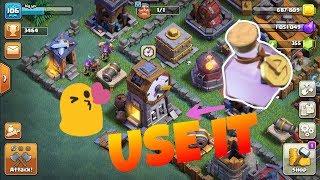 Using clock tower potionfirst on youtube clash of clan update