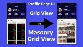  Flutter: Create Profile Page UI  With Masonry Gallery View