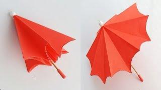 How to make a paper Umbrella that open and close//Very Easy