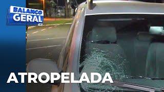 Idosa de 81 anos fica gravemente ferida após ser atropelada por carro