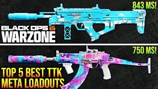 WARZONE: Top 5 BEST TTK META LOADOUTS After Update! (BO6 WARZONE Fastest TTK Weapons)