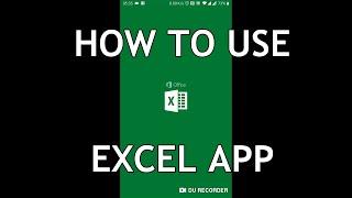 How to use Excel mobile