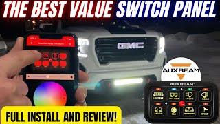 New Switch Panel AUXBEAM AR-800 RGB Multifunction Bluetooth LED Install and Review.