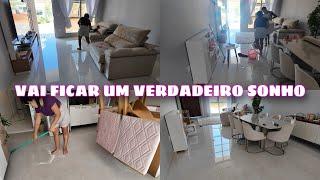 MUDANÇAS NA SALA | ME AJUDEMM| CUIDANDO DESSE PRESENTE COM MUITO AMOR | FAXINANDO SALA E ÁREA | Dani