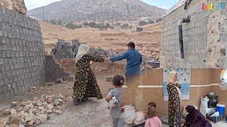 "The love and happiness of Tahmina and Akbar under the rain and sewing clothes at Razia's house"