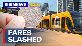 Public transport fares to be slashed to 50 cents in Queensland | 9 News Australia