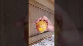 Squeezing an apple with my finger ⁉️ #shorts