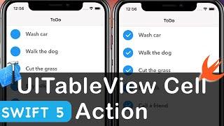 Cell Action like Todo in UITableView Xcode 11 Swift 5