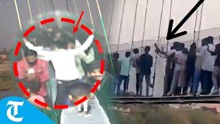 Minutes before the Morbi bridge collapse, footage surfaces of the mishap, Gujarat grieves