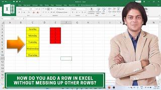 How do you add a row in Excel without messing up other rows?