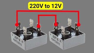 How To Make 220V to 12V 60A Battery Charger | Full Bridge Rectifier Circuit