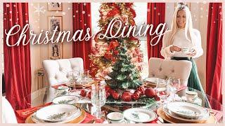 Nostalgic CHRISTMAS Dining Room Decorating + Easy How to Set a Formal Dining Table