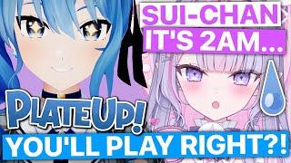 Suisei Forces Her Indie Friend To Play Plate Up At 2AM (Lupi & Suisei / Hololive) [Eng Subs]