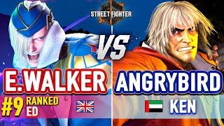 SF6  Ending Walker (#9 Ranked Ed) vs Angrybird (Ken)  SF6 High Level Gameplay