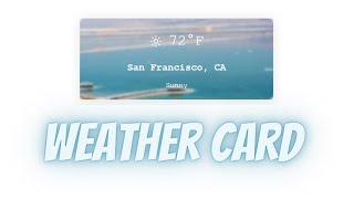 Weather Card CSS