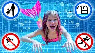 Jéssica e Seus amigos aprendem Regras de Segurança e Bom comportamento na piscina