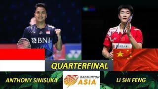 HAMPIR KALAH! (QF) ANTHONY SINISUKA GINTING vs LI SHI FENG | DUBAI BADMINTON ASIA CHAMPIONSHIPS 2023