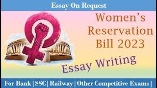 Essay writing in English on Women's Reservation Bill 2023 | Spider diagram strategy |