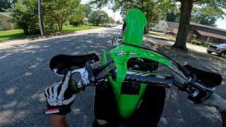 TAKING MY 2022 KX112 STREET RIDING INSANE WHEELIES! | 112TERRY