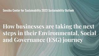 Sensiba - 2023 ESG Survey