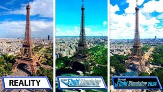 Flight Simulator 2024 vs 2020 vs Reality | Graphics Comparison | 4K Ultra