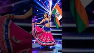 A Indian Woman Performs a Fusion with a Indian Flag #ai #magic