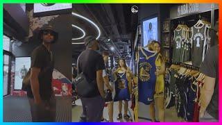  Steph Curry Walks In Store & Surprises Fan Looking At His Jersey