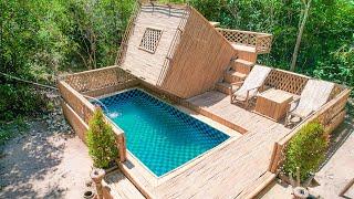 Build Bamboo Temple Craft Story-House And Craft-Swimming Pools Full Video