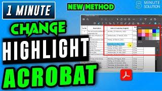 How to change highlight color in adobe acrobat 2024