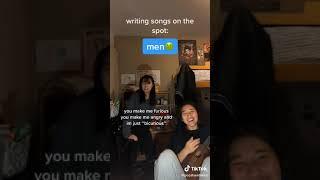 Writing songs on the spot: men || tiktok || izzyandmary