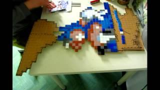 Timelapse Pixel Art Sonic mosaic - Mosaique - Tutorial - oldiesrising.com