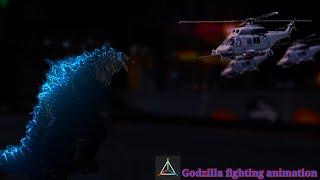 helicopter || Godzilla fighting animation tutorial prisma 3d || creative cg