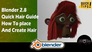 Blender 2 8 Quick Hair guide How to Create and Place Character Hair