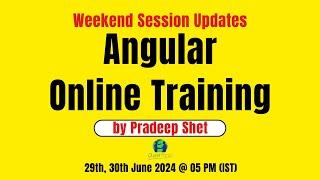 Angular Online Training Update on Questpond
