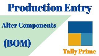 How To Production Entry In Tally Prime Gold//!