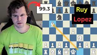 Magnus Plays Ruy Lopez with Incredible 99.3% Accuracy!