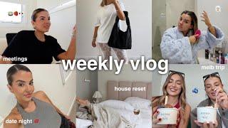 weekly vlog  melb trip, house reset, meetings + date night